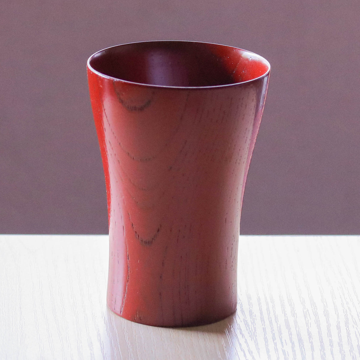 山中漆器 酒器 | 酎カップ | 欅 目弾き 朱 | 大島東太郎商店