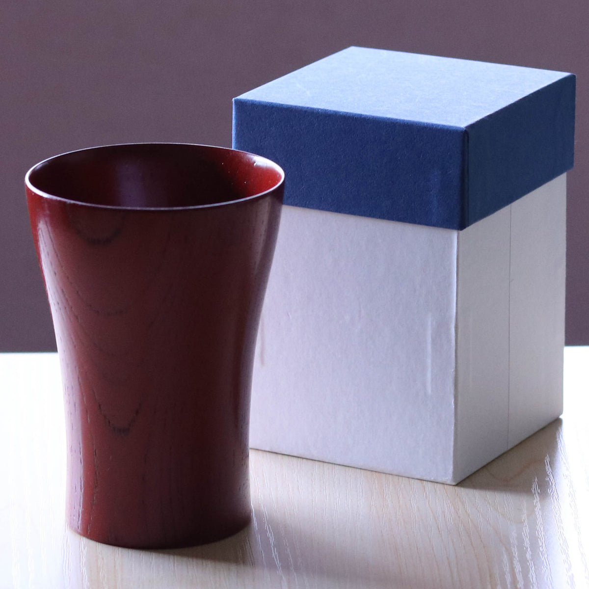 山中漆器 酒器 | 酎カップ | 欅 目弾き 朱 | 大島東太郎商店