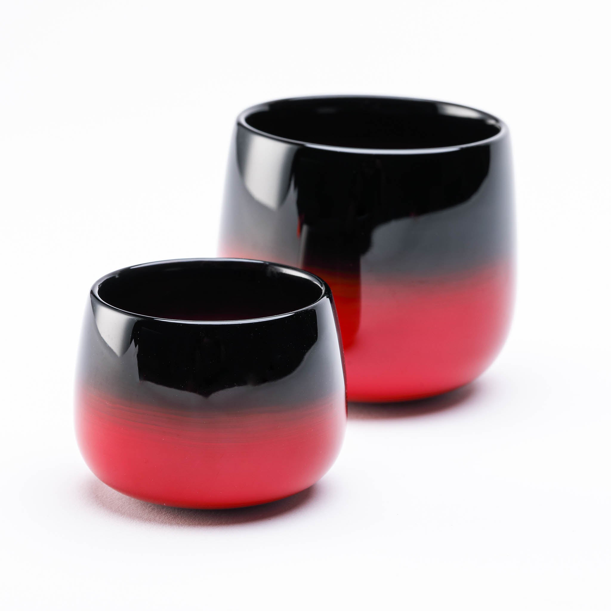 輪島塗 | ゆらりカップ  大 | 黒赤ぼかし | 田谷漆器店