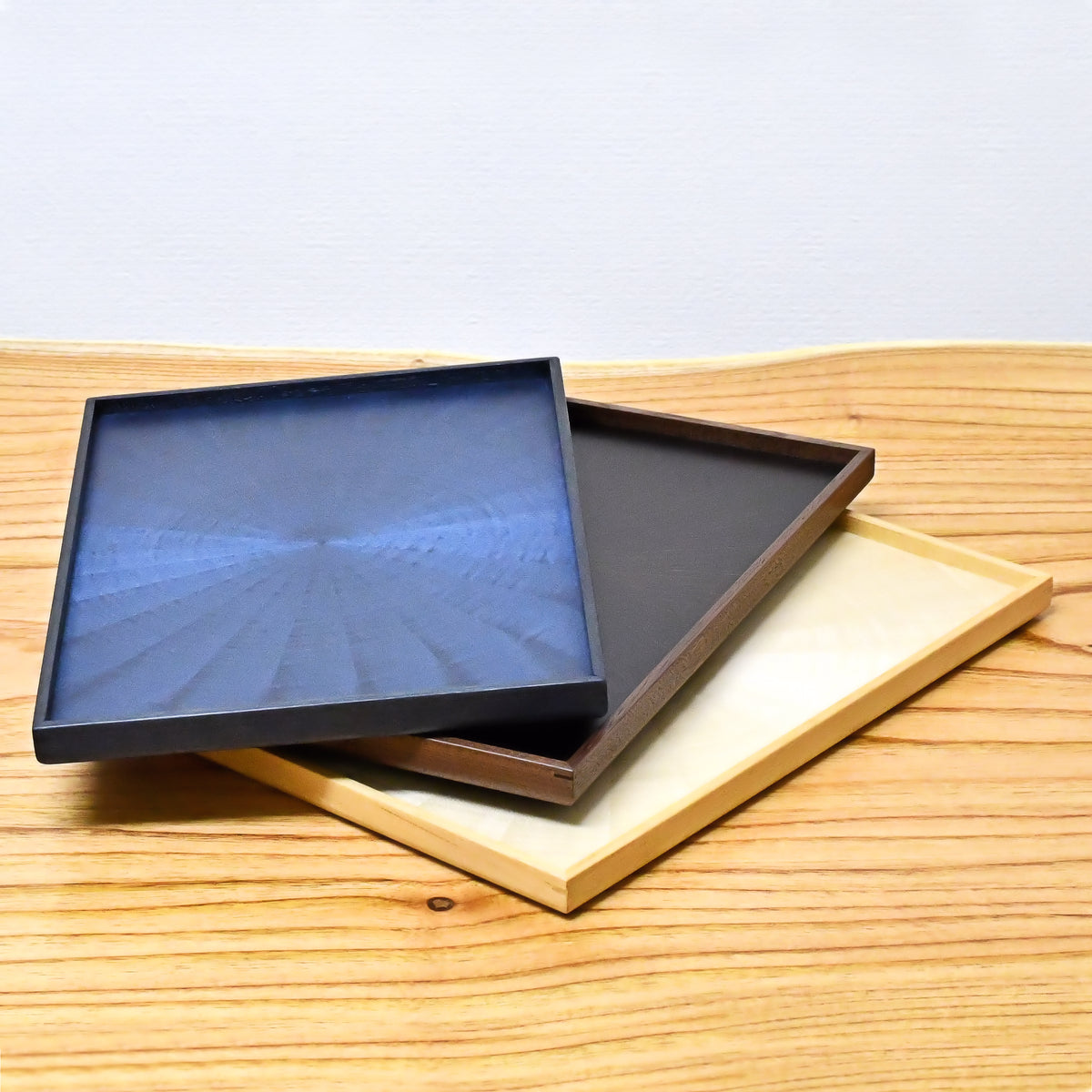 お盆 トレイ | Rectangle Rays Tray (四角) | ホワイトシカモア | 森工芸