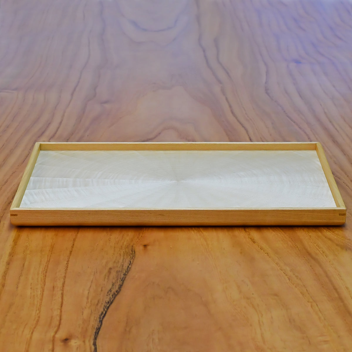 お盆 トレイ | Rectangle Rays Tray (四角) | ホワイトシカモア | 森工芸