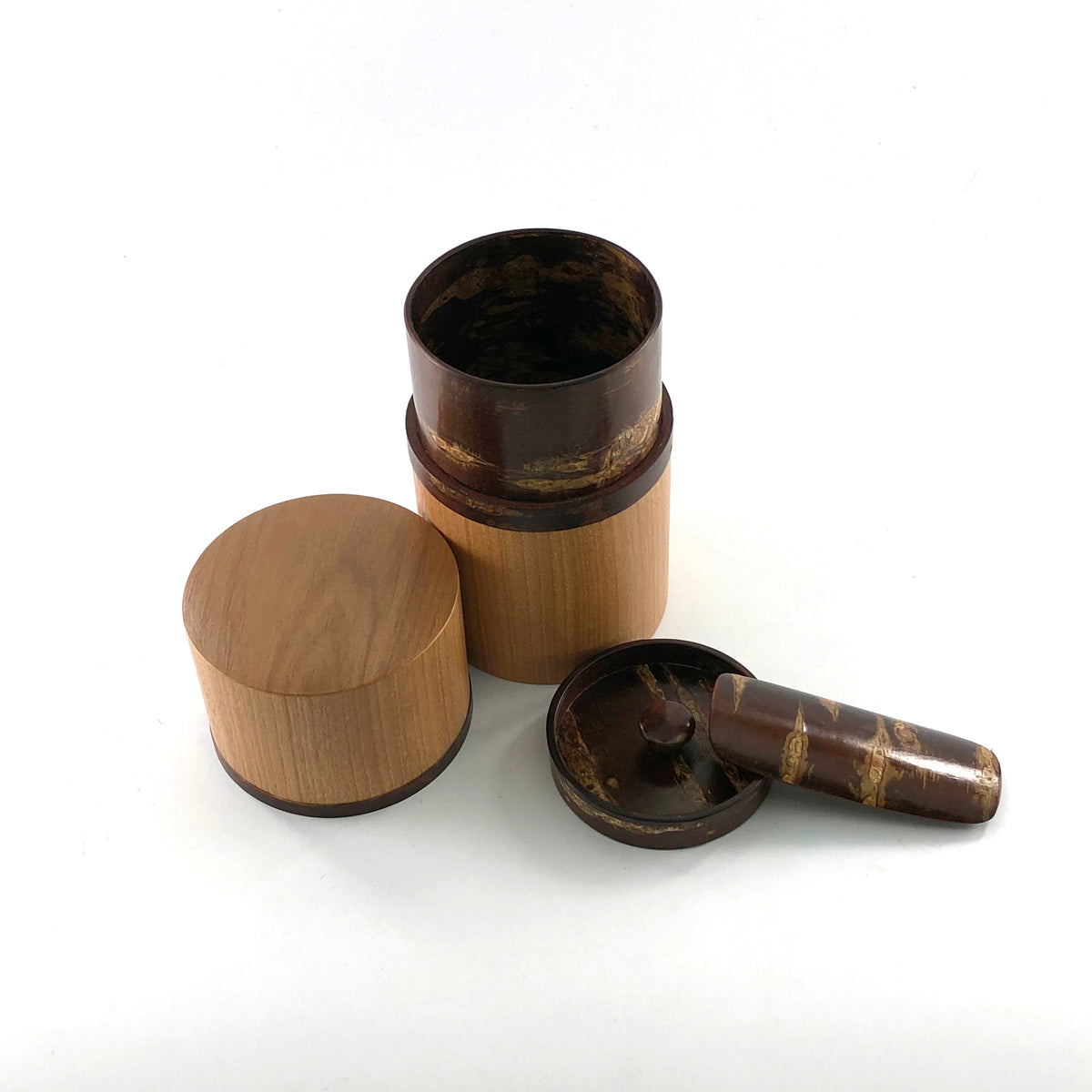 樺細工 茶筒 | 樺ザクラ 茶入 チャミST | 角館伝四郎