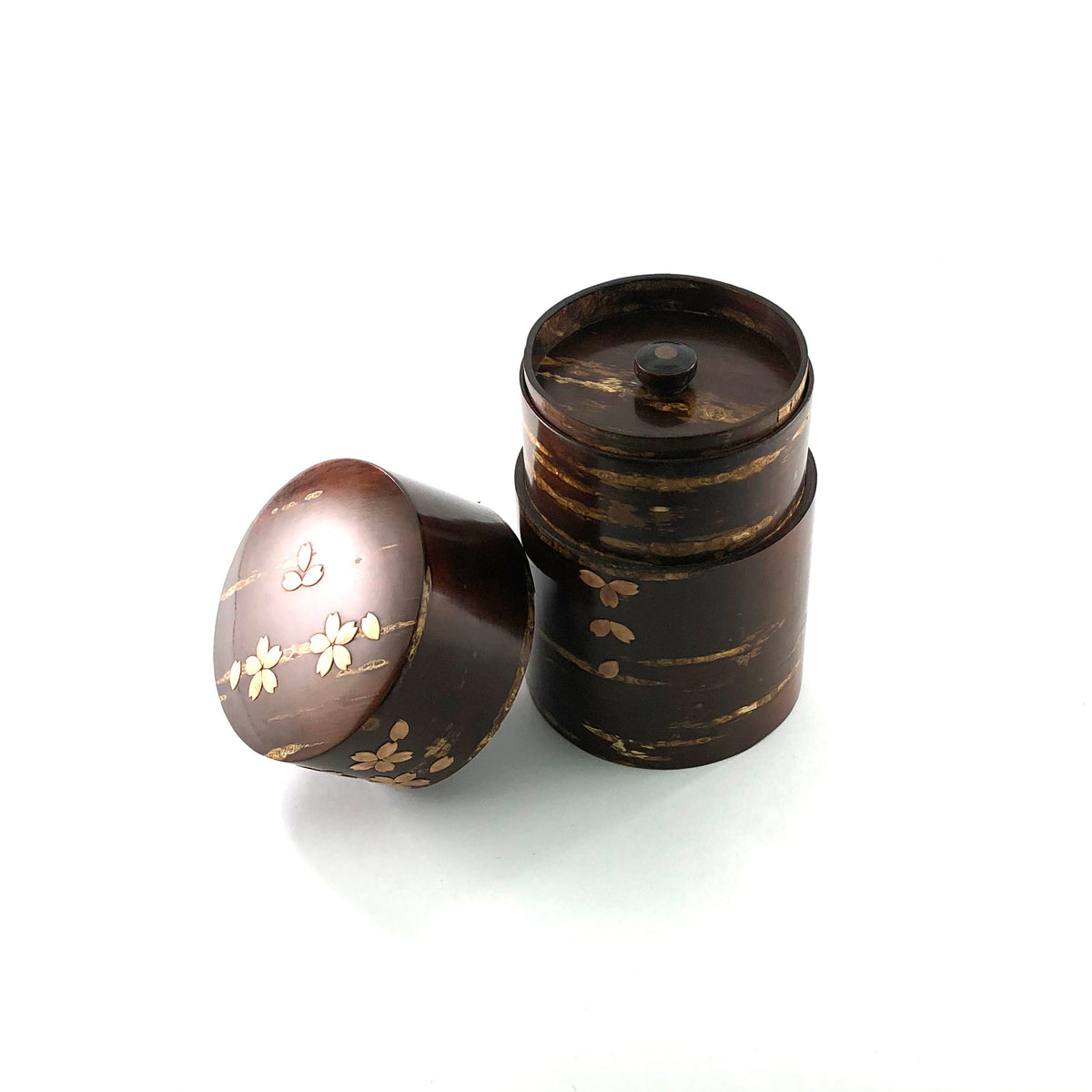 樺細工 茶筒 | 総皮茶筒 | 散花 大 | 角館伝四郎