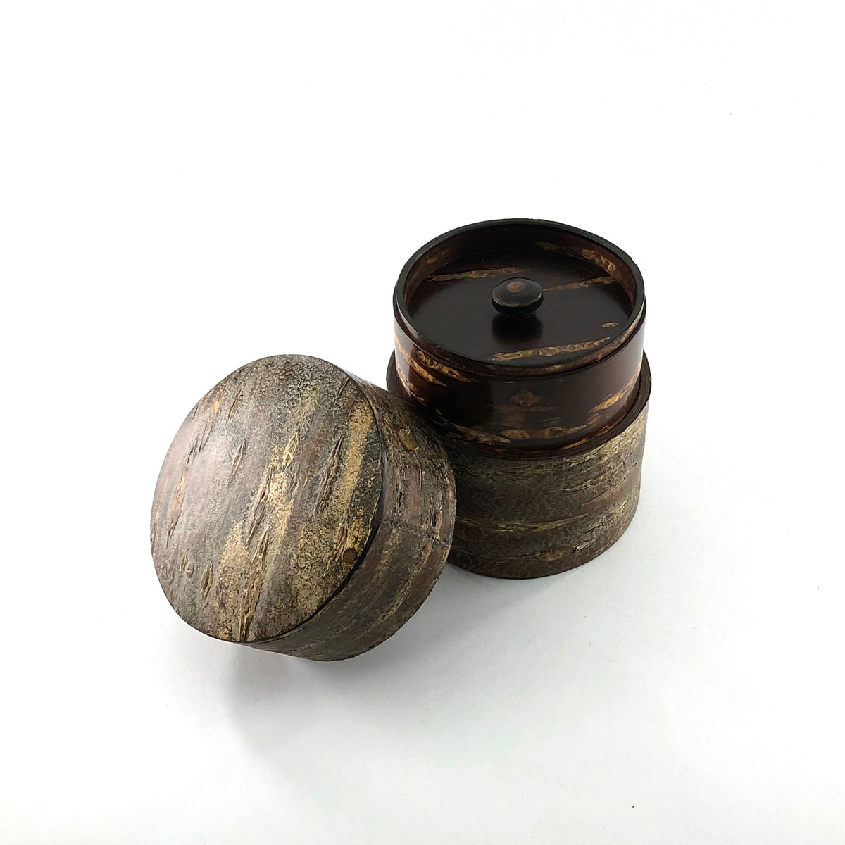 樺細工 茶筒 | 総皮茶筒 | 霜降 平 | 角館伝四郎