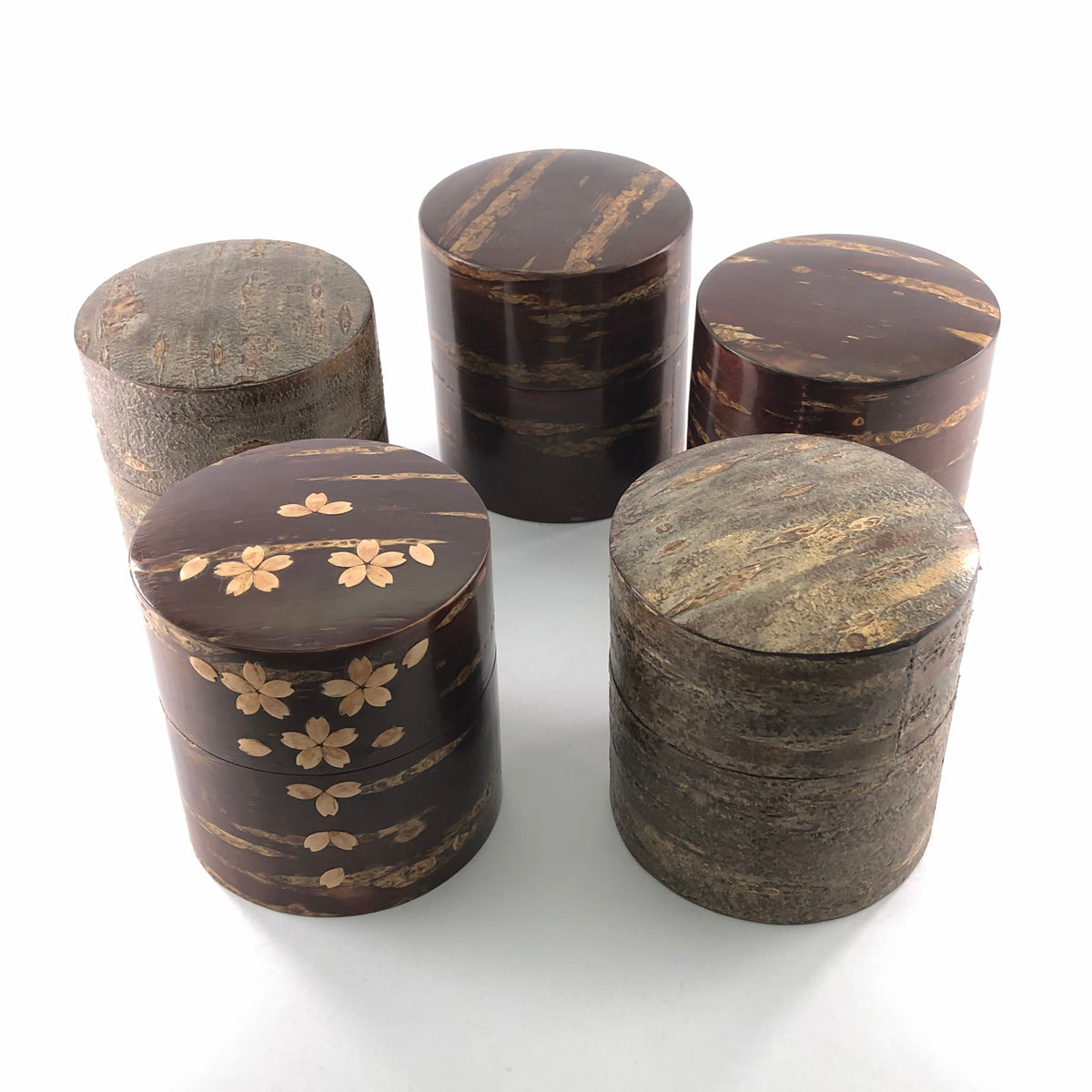 樺細工 茶筒 | 総皮茶筒 | 霜降 平 | 角館伝四郎