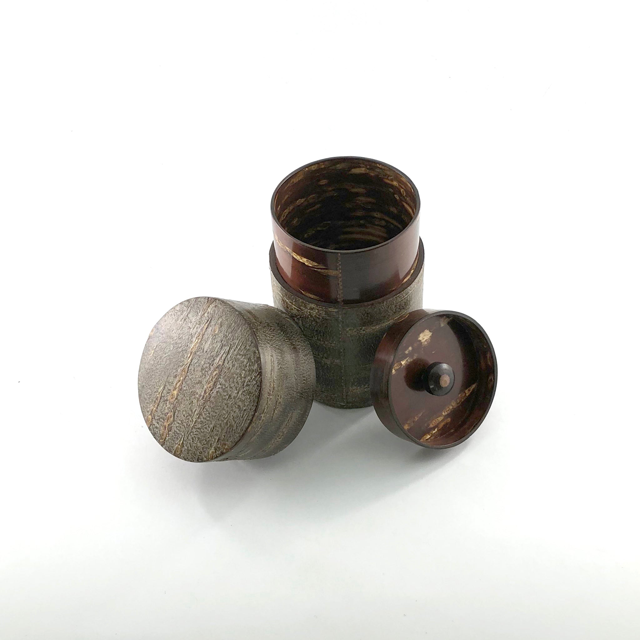 樺細工 茶筒 | 総皮茶筒 | 霜降 中長 | 角館伝四郎
