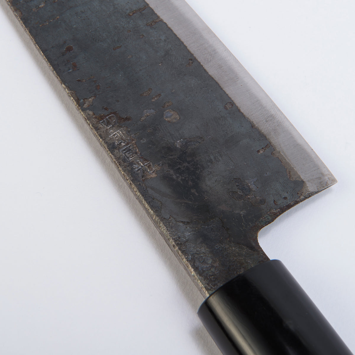 菜切り包丁 | 先尖り 17cm | 黒打 先尖り 片刃 | 四郎國光