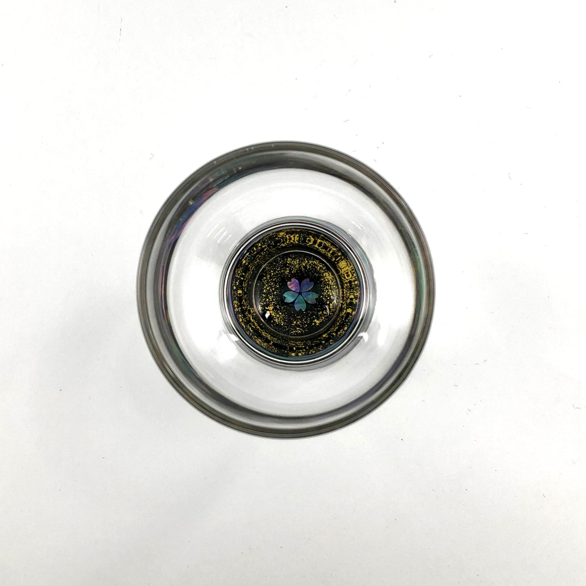 グラス 盃 | 金桜貝入 | 黒 | 天野漆器