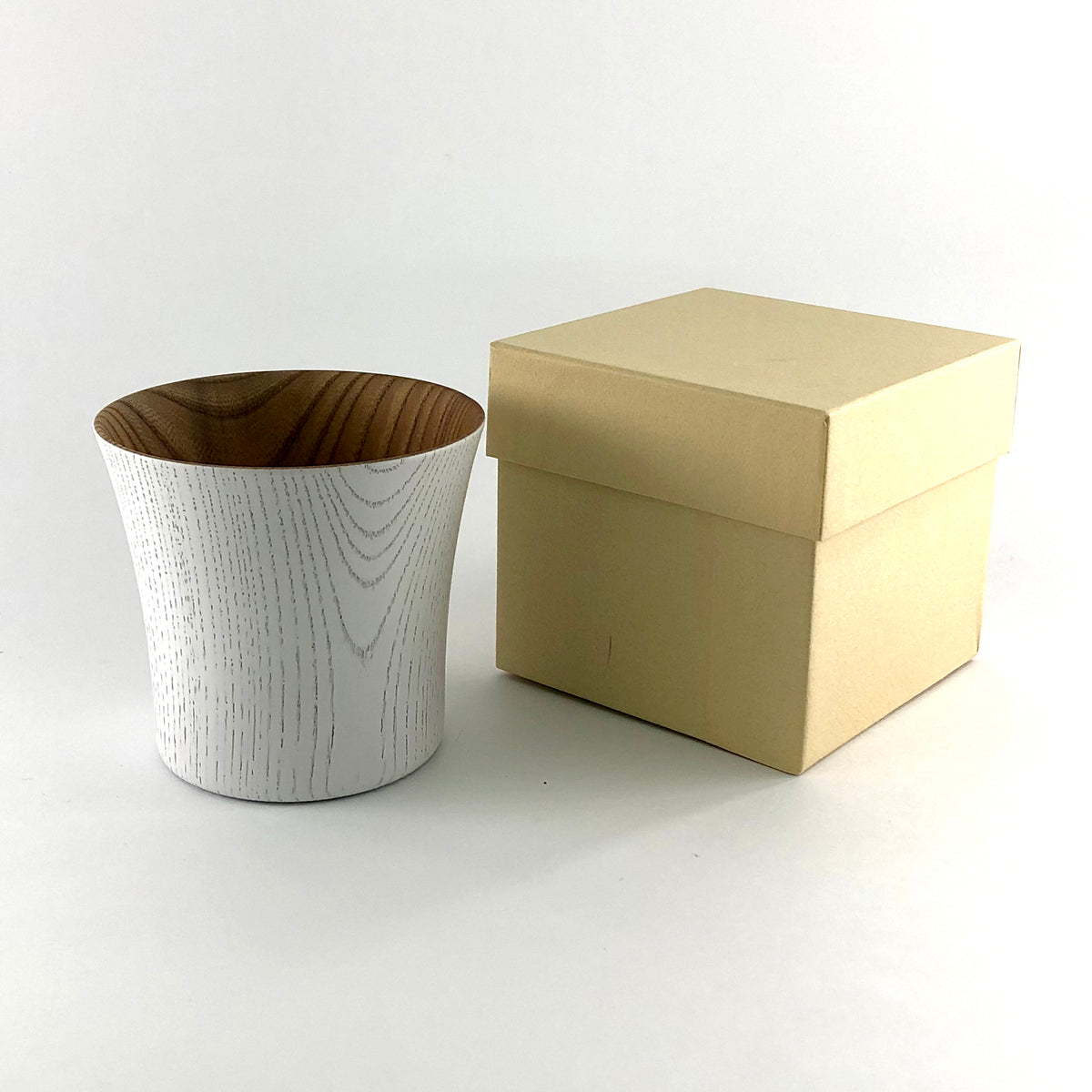 山中漆器 コップ | とりどりかっぷ | ホワイト 小 | 山崎又一商店