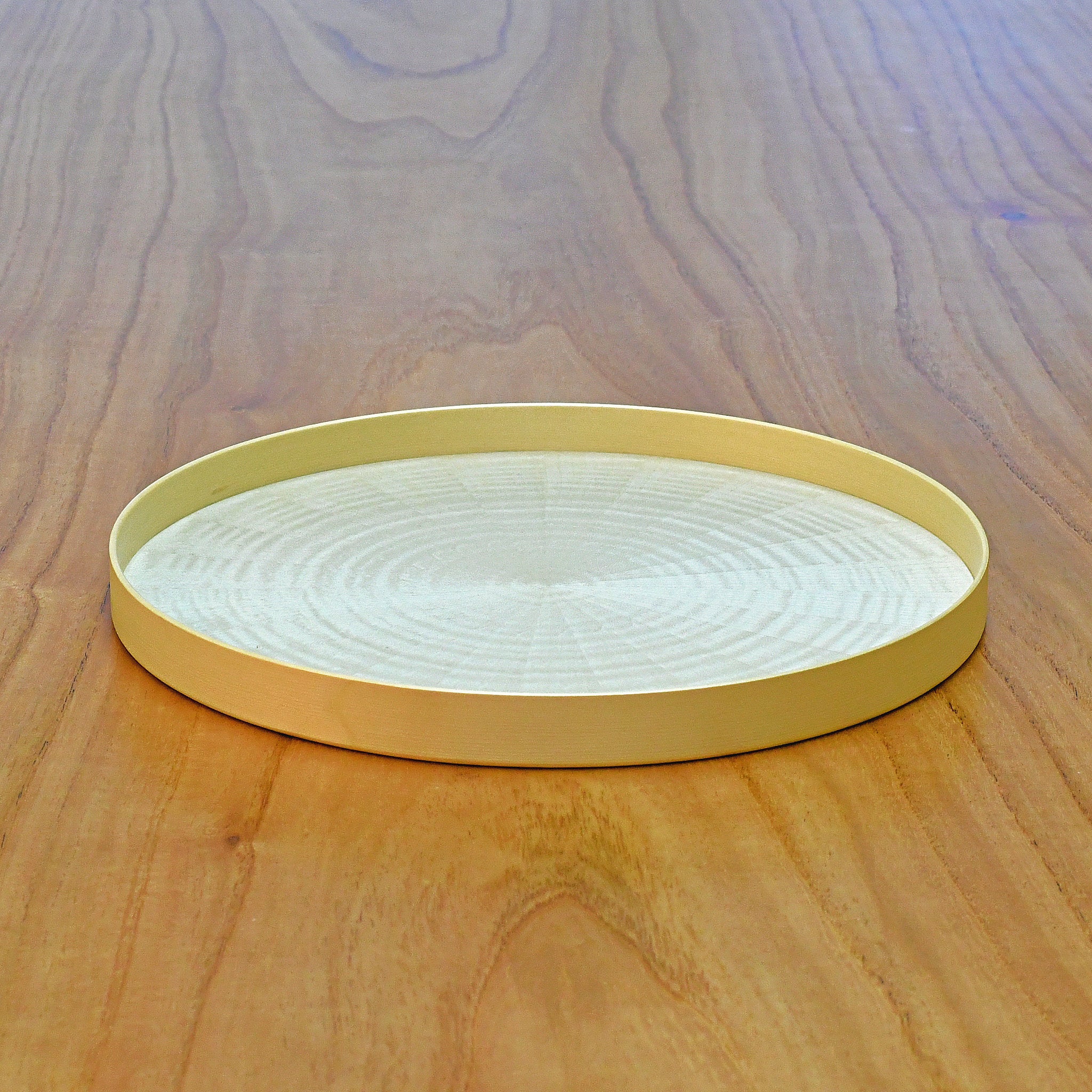 お盆 トレイ | Round Rays Tray (丸) S φ280 | ホワイトシカモア | 森工芸