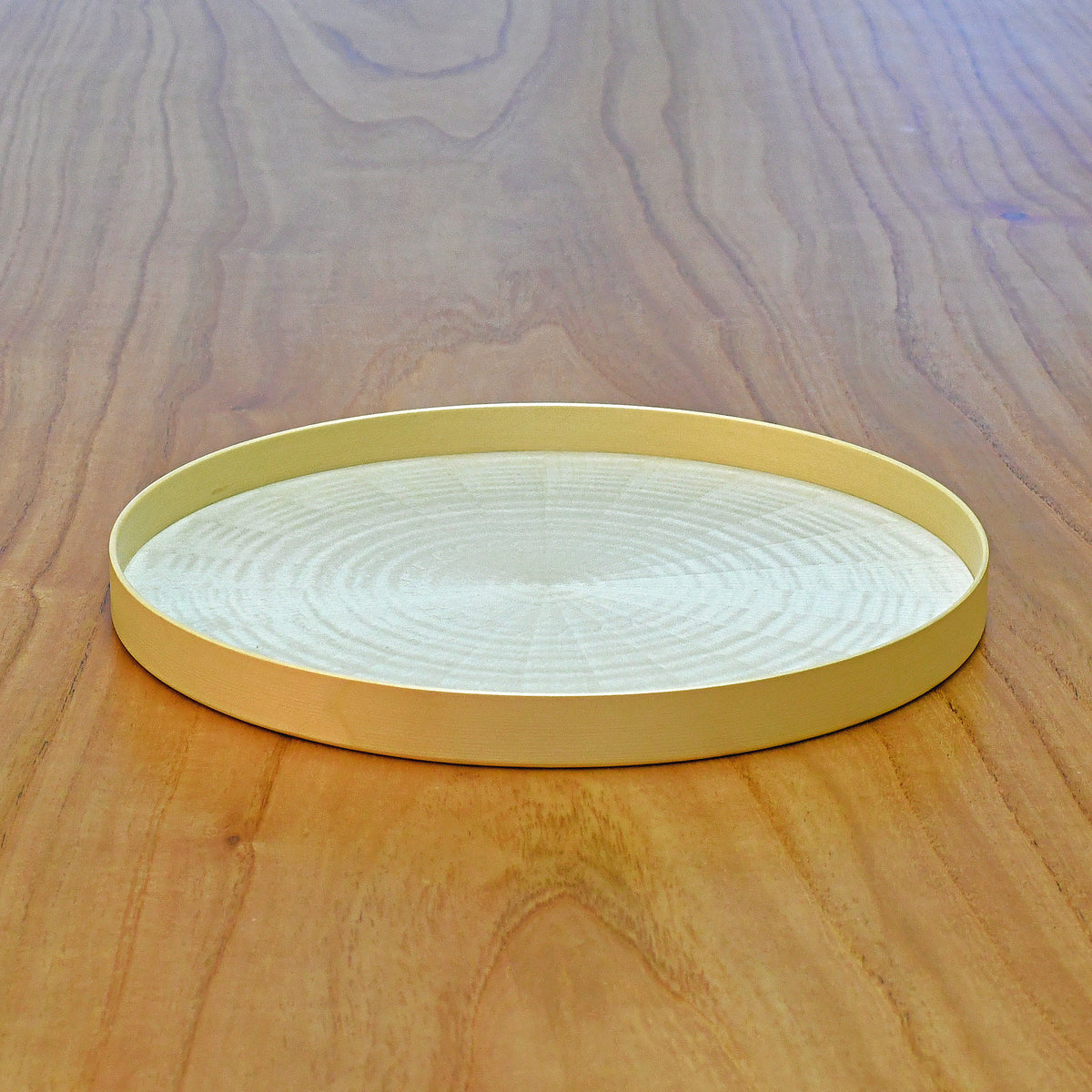 お盆 トレイ | Round Rays Tray (丸) S φ280 | ホワイトシカモア | 森工芸