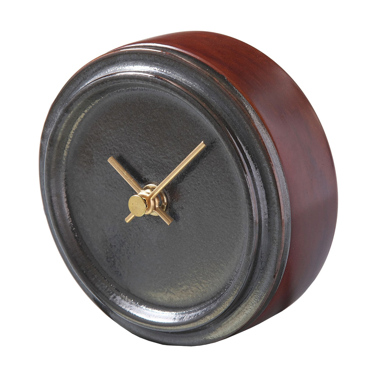 美濃焼 時計 | 2WAY TILE WOOD CLOCK | メタル釉 WZ-04 | SUGY