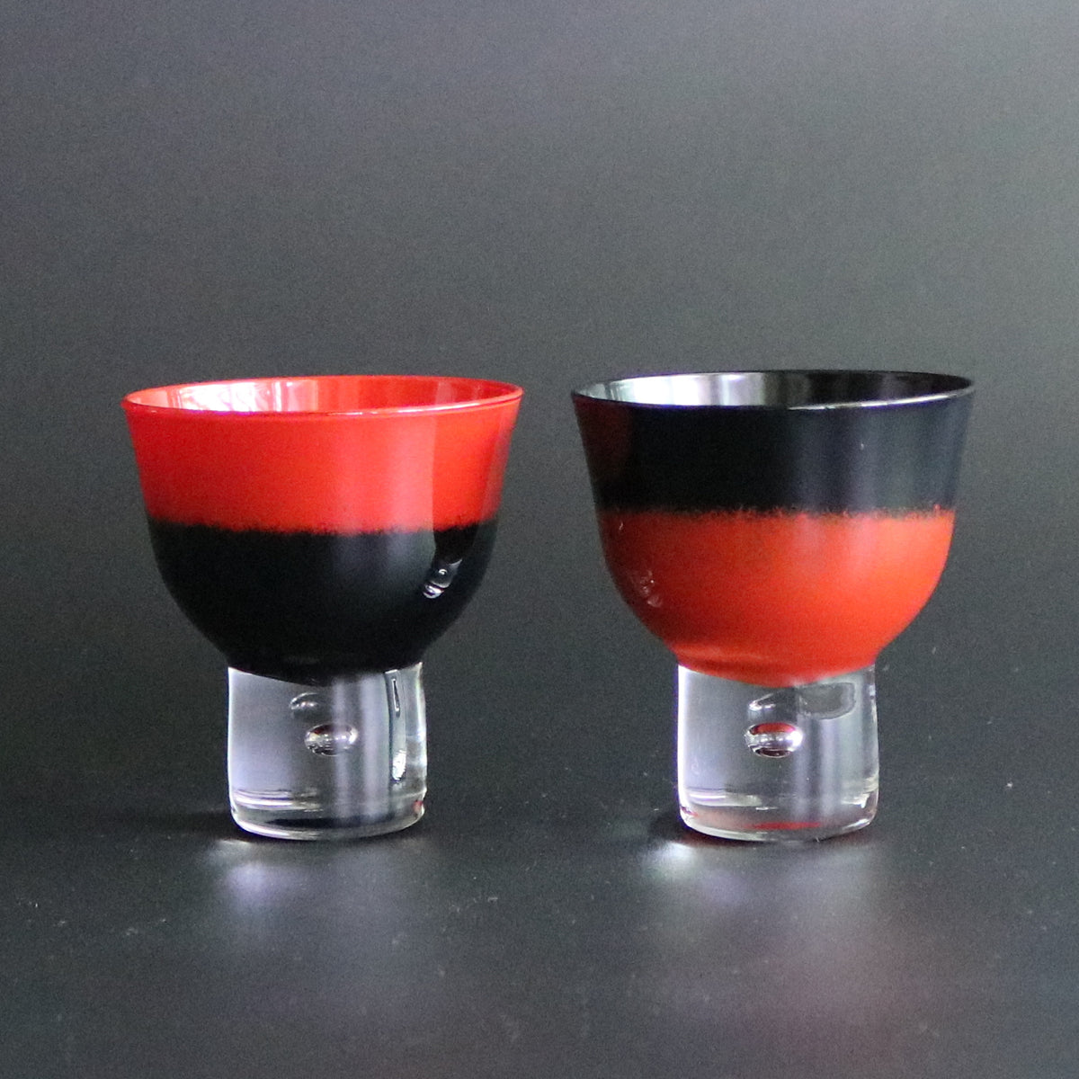 会津塗 冷酒グラス | ぼかし | 黒 | 福西惣兵衛商店