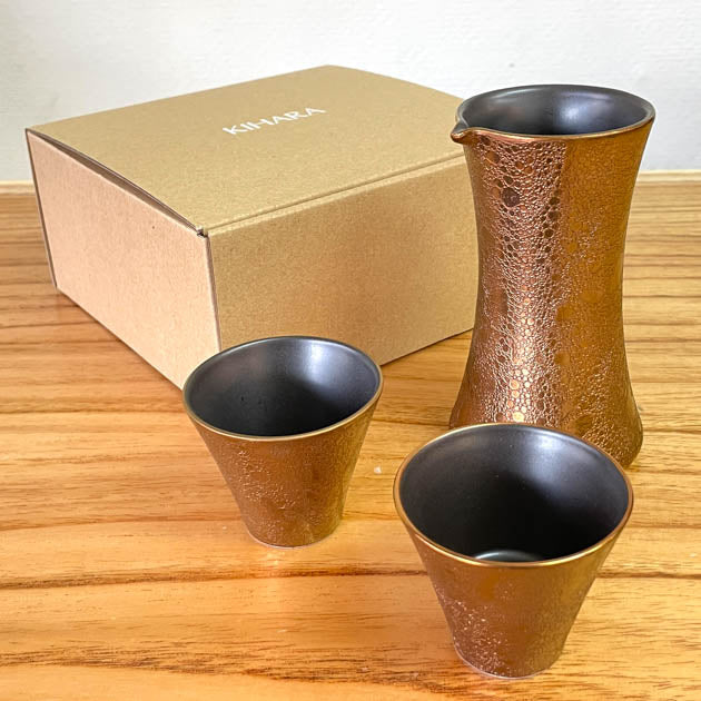 有田焼 酒器 | GEN酒器セット 泡化粧 | ブロンズ | KIHARA