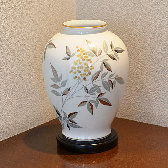 有田焼 花瓶 壺 峰南 人気 峰南作 壺 花瓶 金彩 伝統工芸 飾り壺