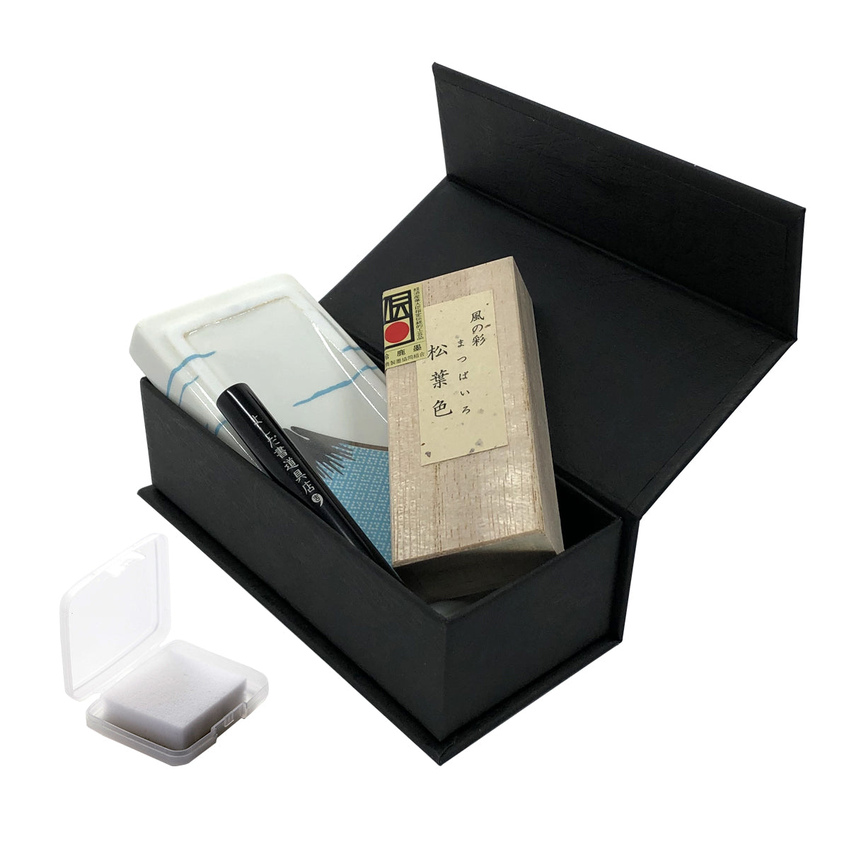 ポータブル書道セット | 花陶硯 プチ硯セット(富士山) | よしだ書道具店