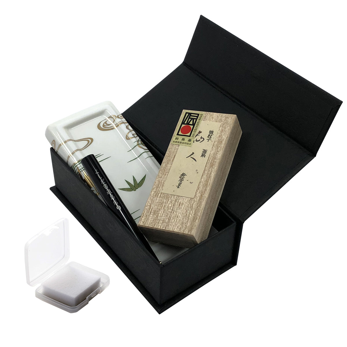 ポータブル書道セット | 花陶硯 プチ硯セット(竹) | よしだ書道具店