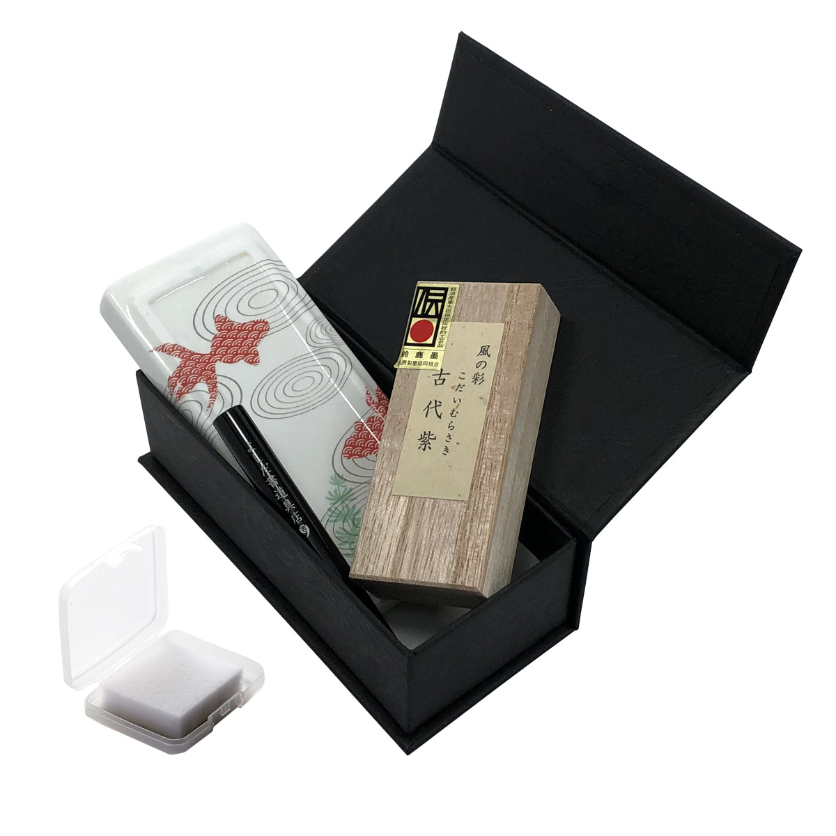 ポータブル書道セット | 花陶硯 プチ硯セット(きんぎょ) | よしだ書道具店