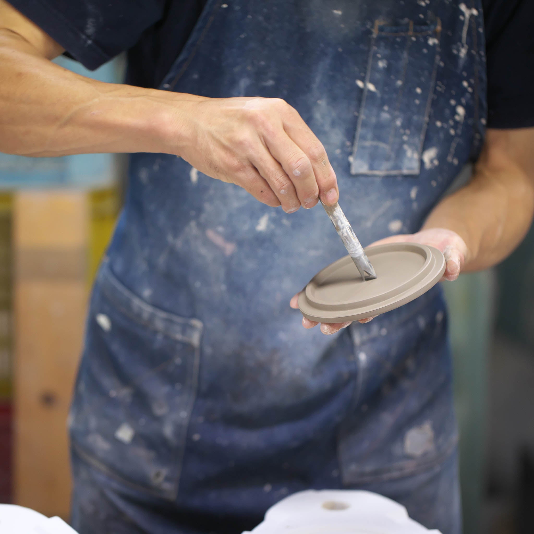 美濃焼 時計 | 2WAY TILE WOOD CLOCK | 青海鼠釉 WZ-02 | SUGY