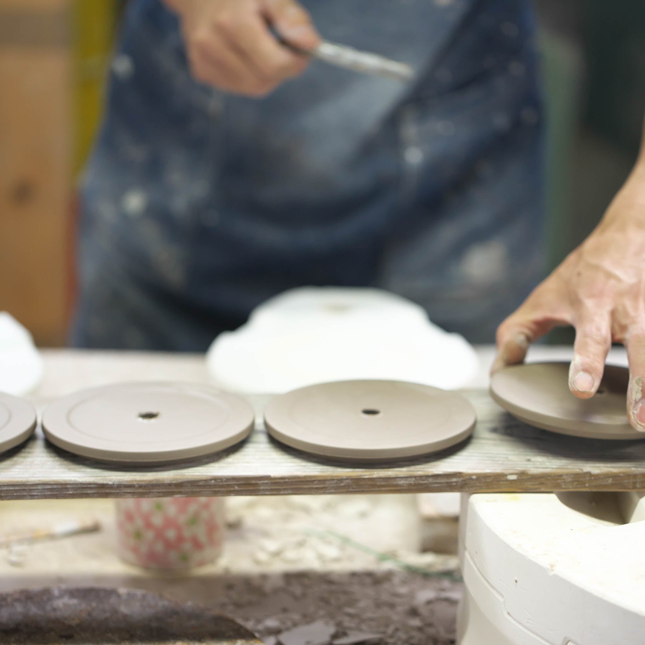 美濃焼 時計 | 2WAY TILE WOOD CLOCK | 飴釉 WZ-03 | SUGY