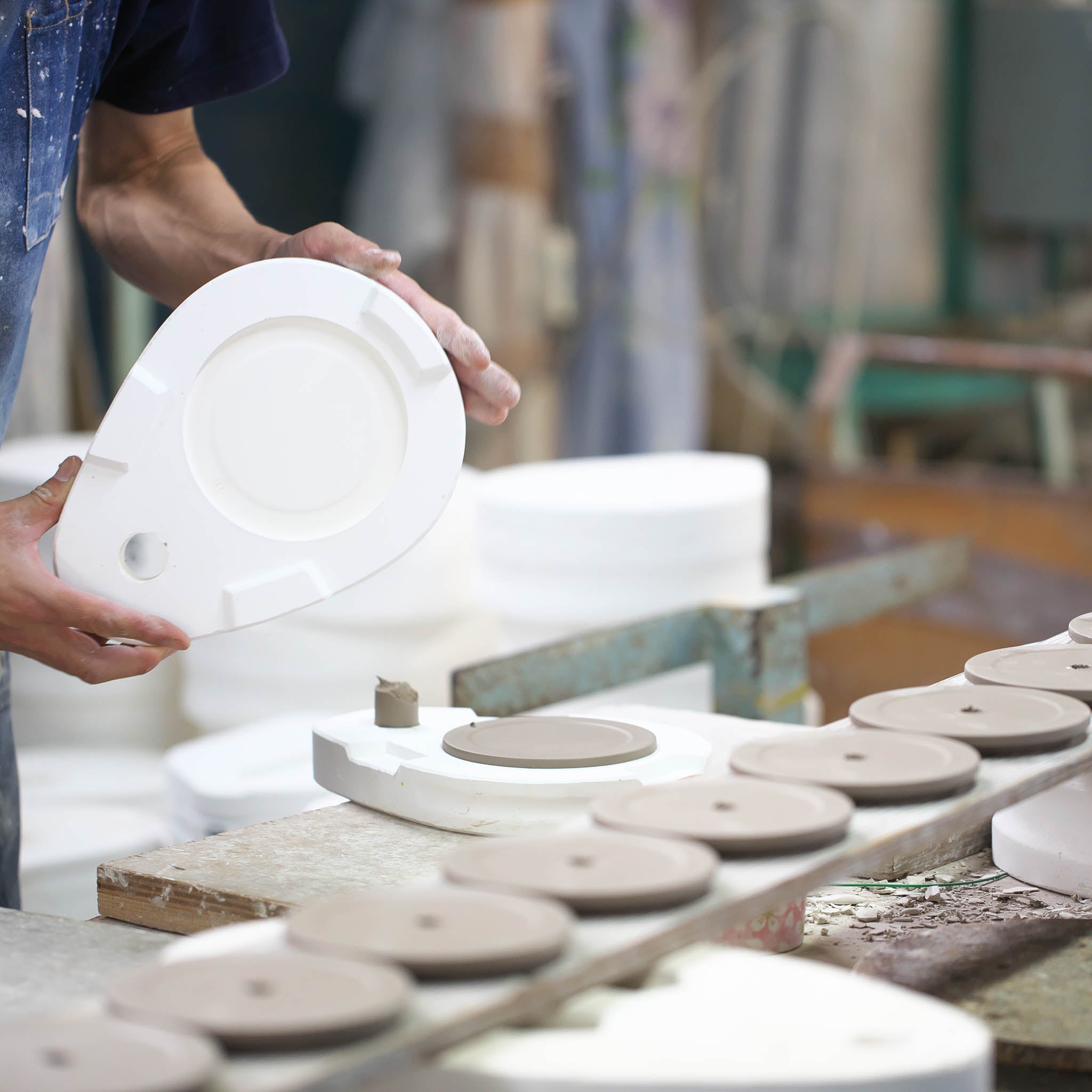 美濃焼 時計 | 2WAY TILE WOOD CLOCK | 青海鼠釉 WZ-02 | SUGY