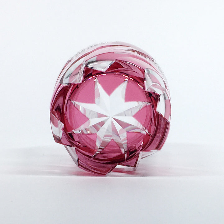 江戸切子 ロックグラス | homura 焔 | 金赤 | haku硝子