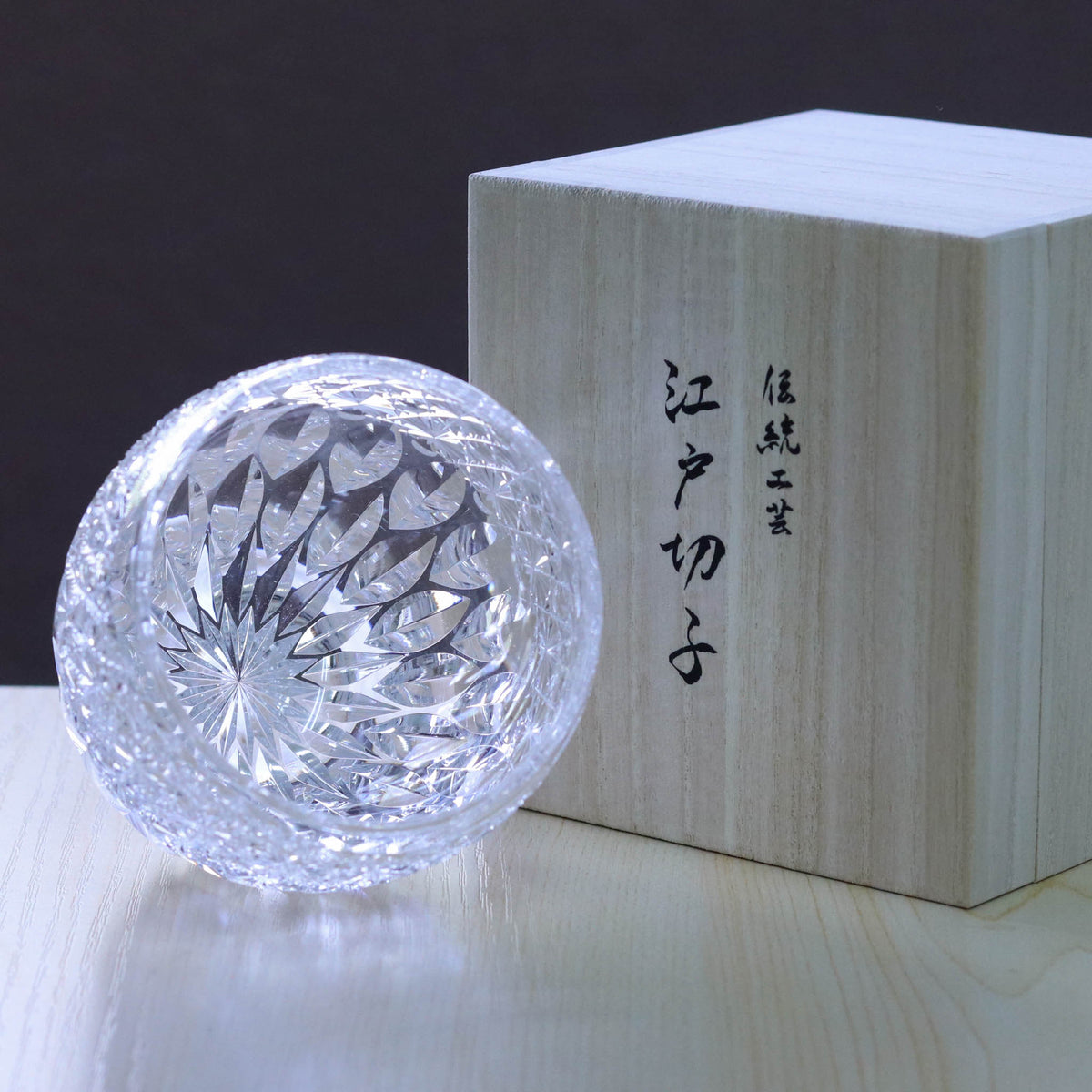 江戸切子 ロックグラス | 蓮華 | クリア | 東亜硝子工芸