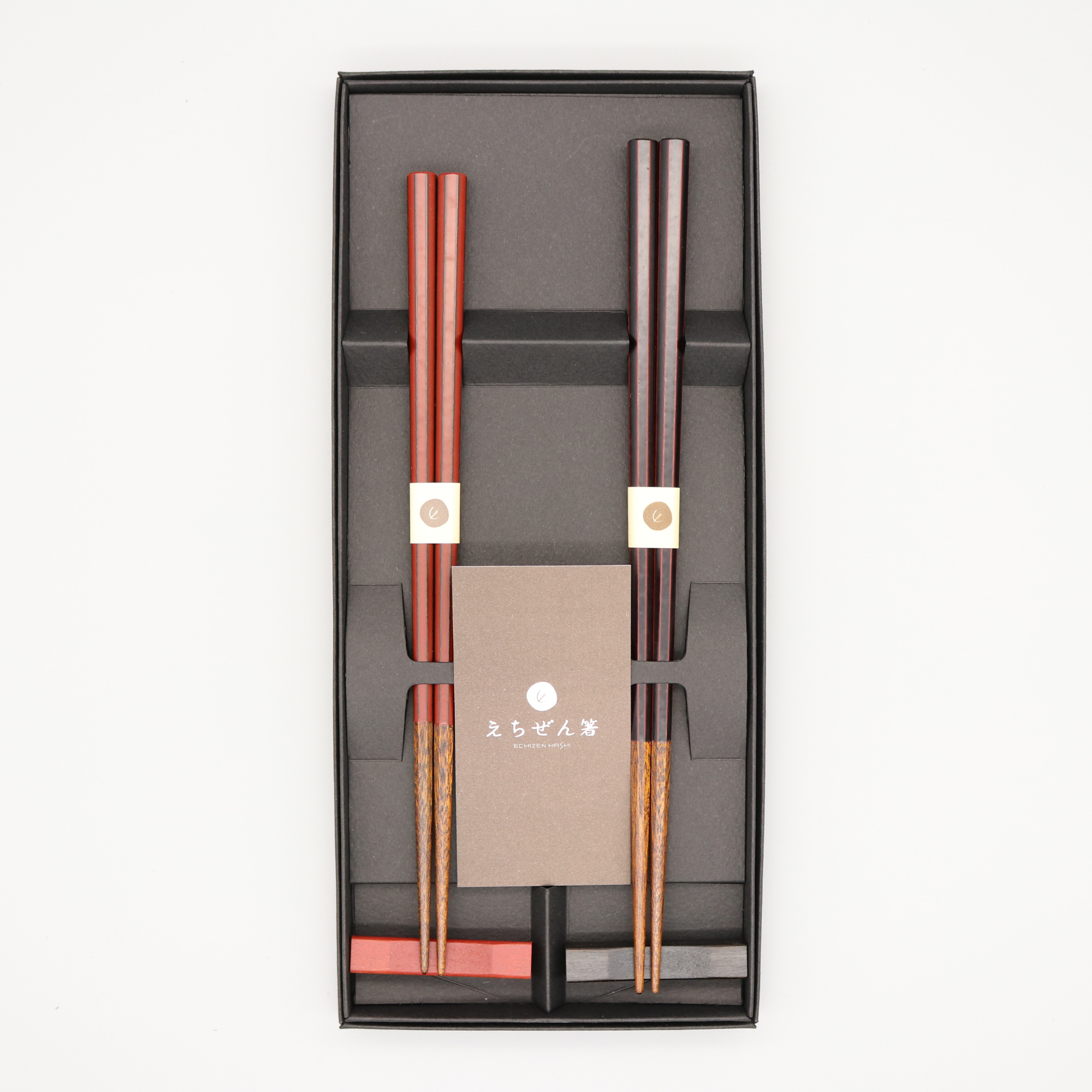 越前漆器 | 夫婦箸 箸置付 | やすらぎ | 越前漆器株式会社