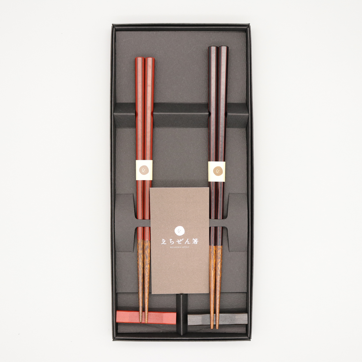 越前漆器 | 夫婦箸 箸置付 | やすらぎ | 越前漆器株式会社