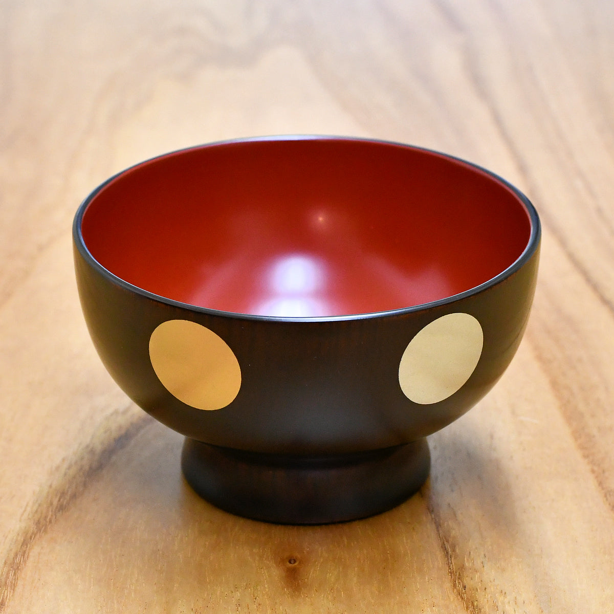 越前漆器 お椀 | 椀 日月| 木地呂内朱 | 土直漆器
