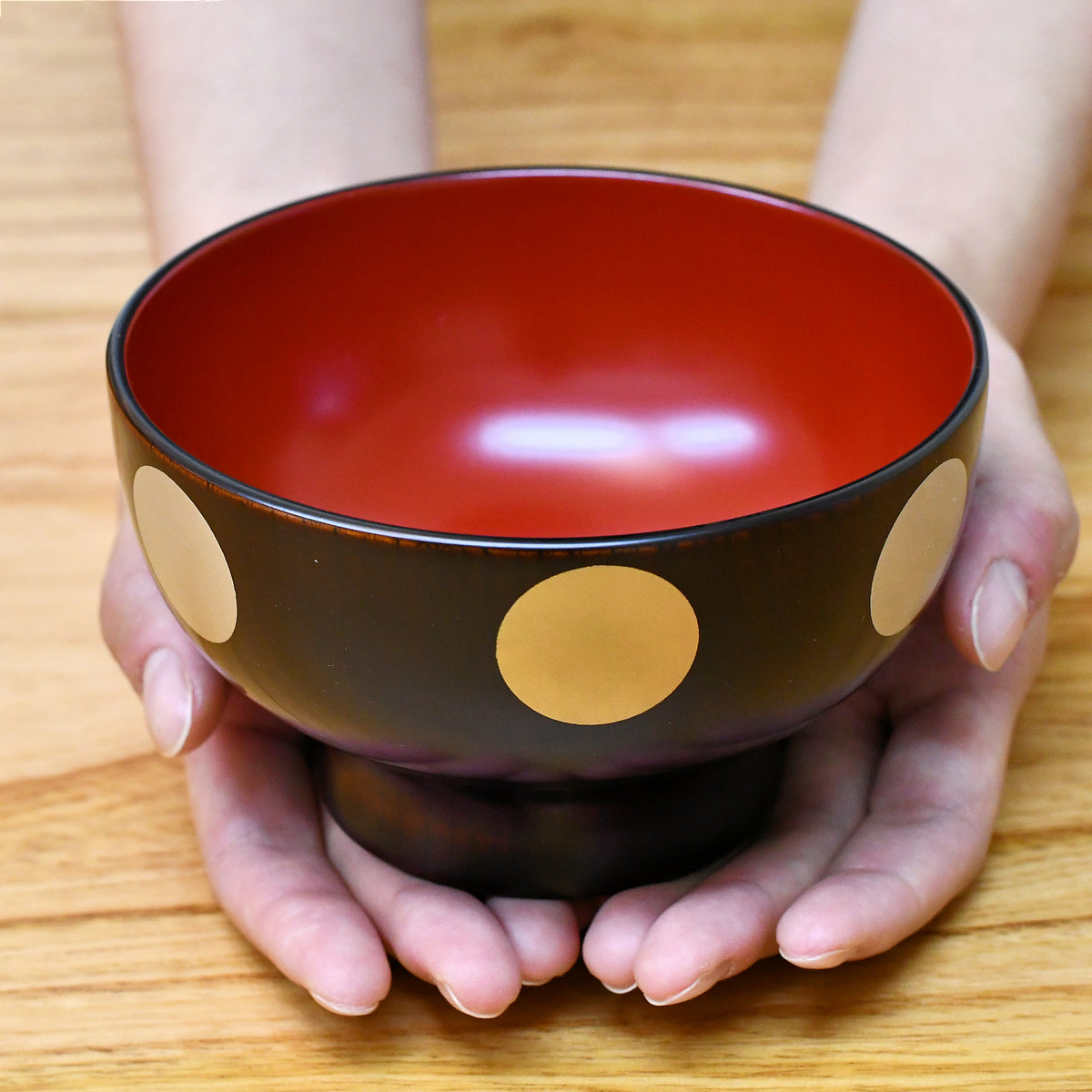 越前漆器 お椀 | 椀 日月| 木地呂内朱 | 土直漆器