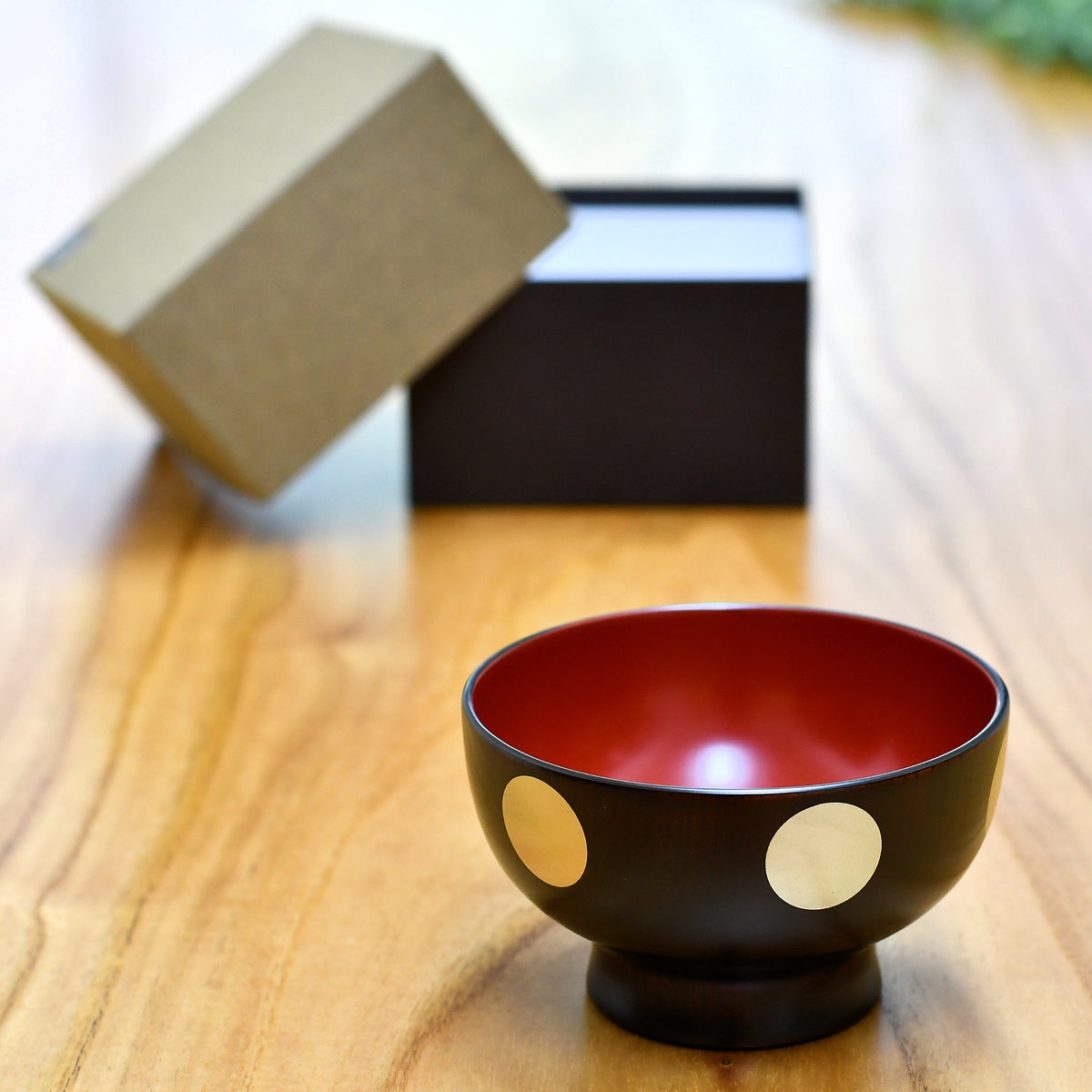 越前漆器 お椀 | 椀 日月| 木地呂内朱 | 土直漆器