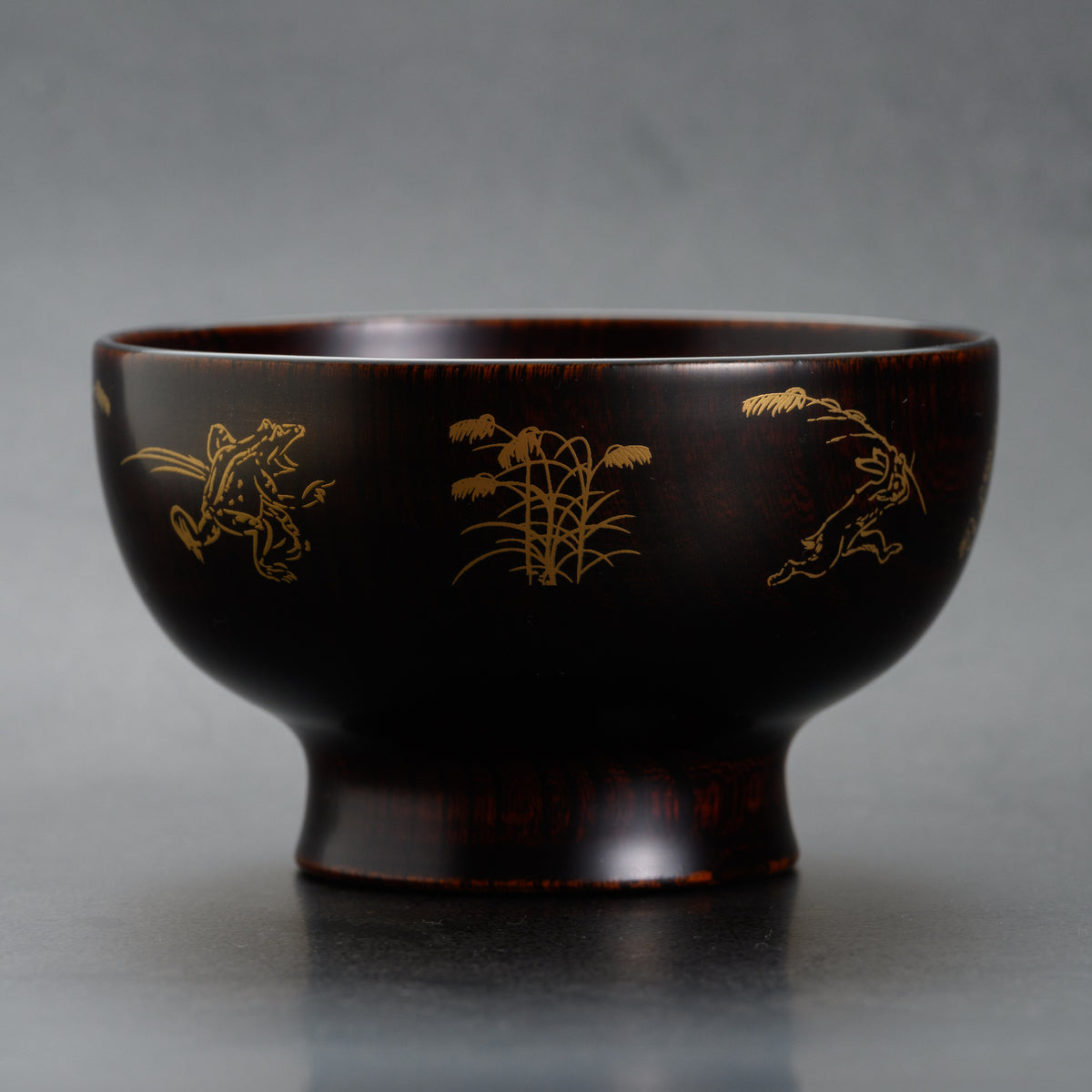 越前漆器 お椀 | 鳥獣戯画 | 内黒 | 土直漆器