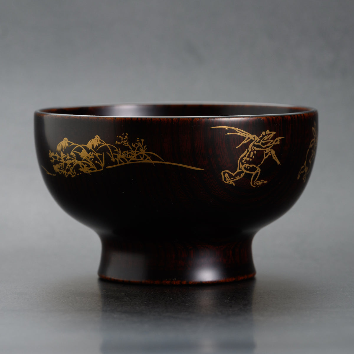 越前漆器 お椀 | 鳥獣戯画 | 内黒 | 土直漆器