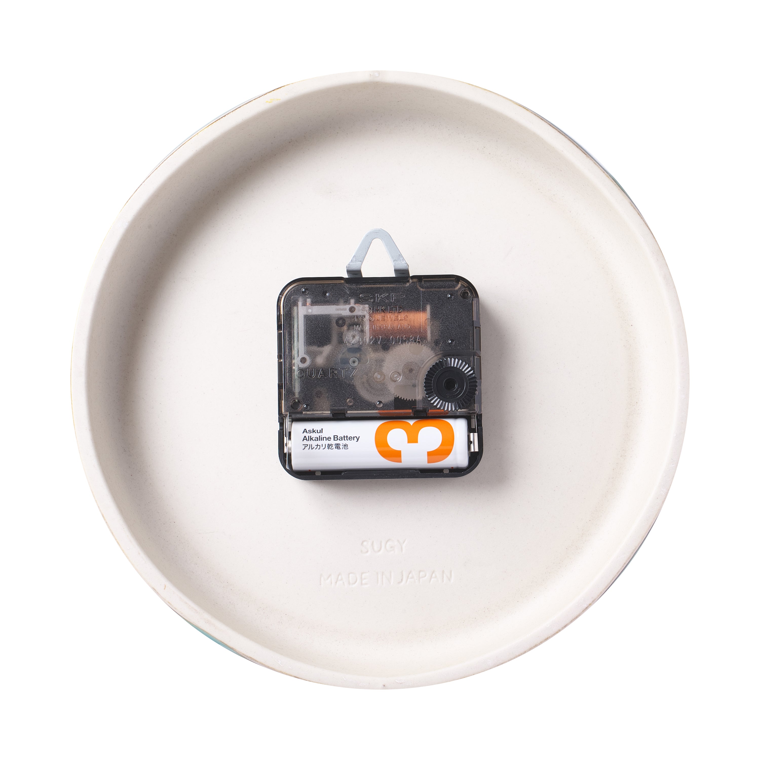 美濃焼 時計 | 掛時計 GLAZED CLOCK | 乳白釉 Z-01 | SUGY