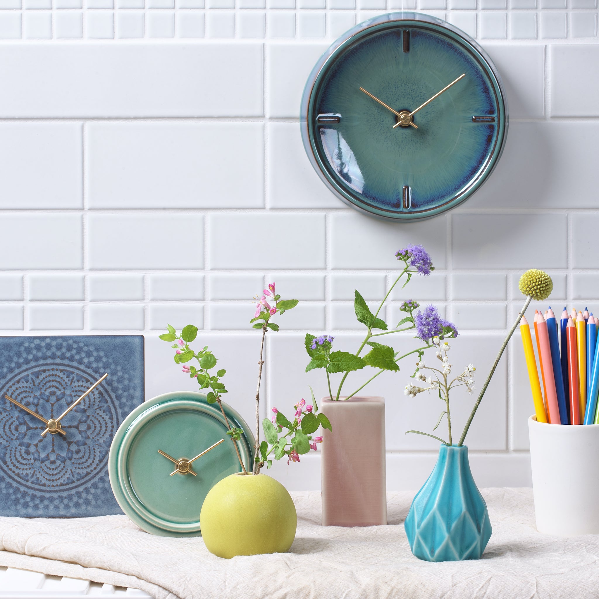 美濃焼 時計 | 掛時計 GLAZED CLOCK | 飴釉 Z-03 | SUGY