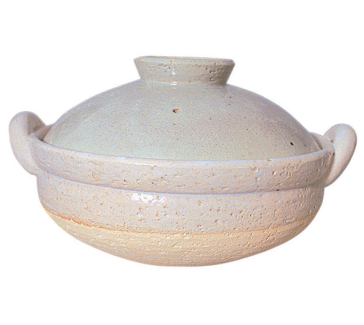伊賀焼 鍋 | ヘルシー蒸し鍋 白 | 大 / 中 | 長谷園