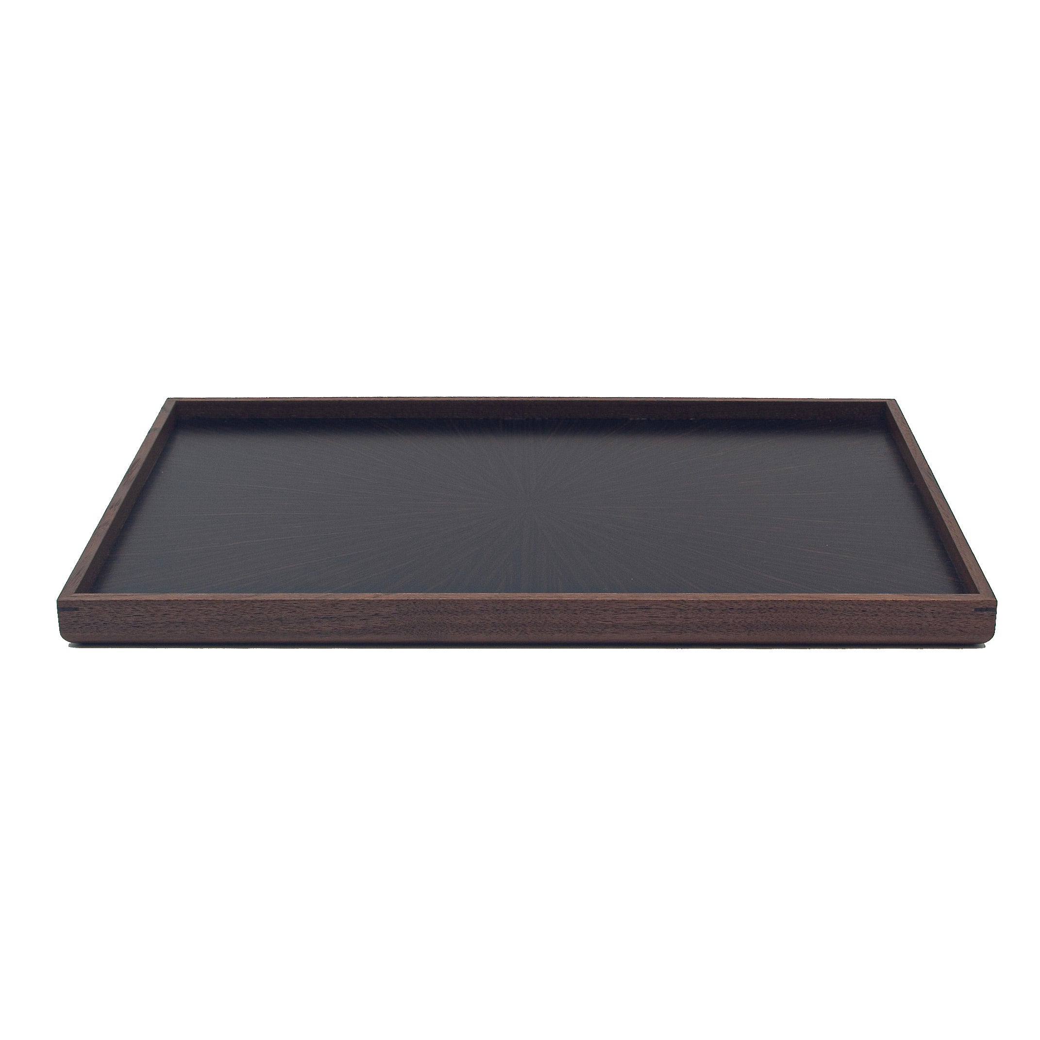 お盆 トレイ | Rectangle Rays Tray (四角) | 黒檀 | 森工芸