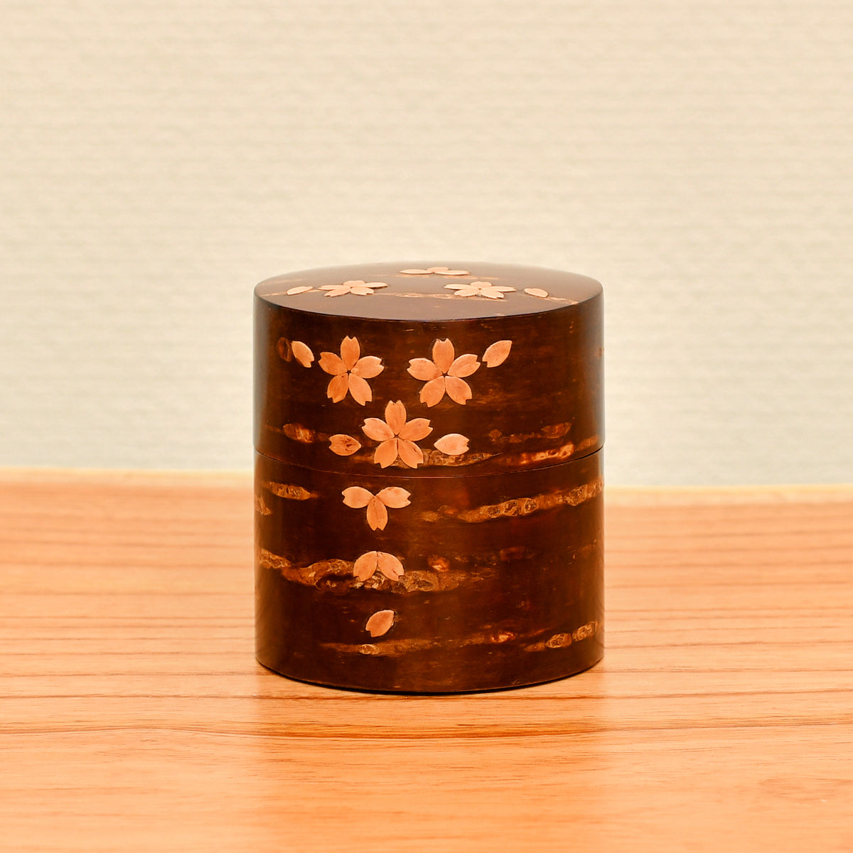 樺細工 茶筒 | 総皮茶筒 | 散花 平 | 角館伝四郎