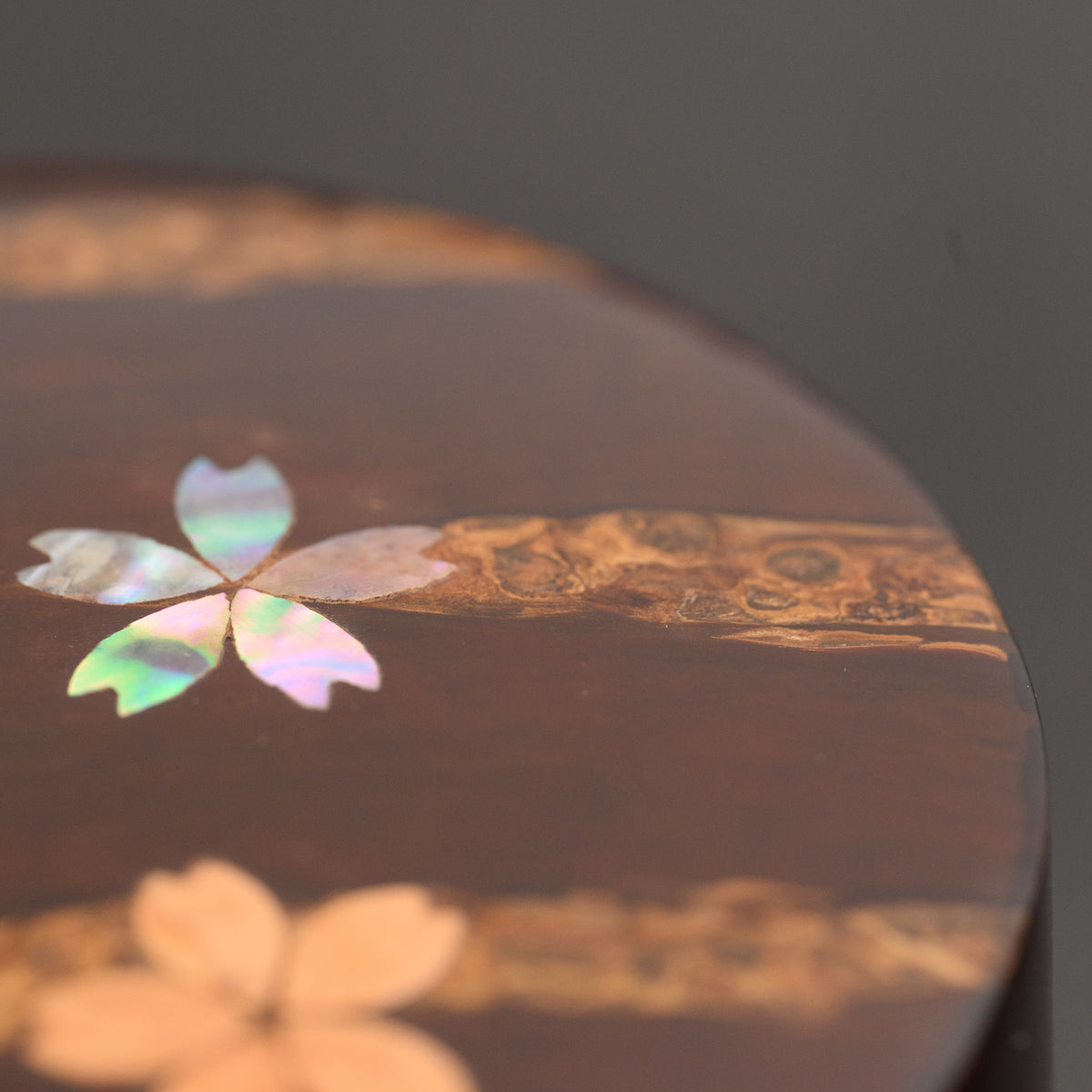 樺細工 茶筒 | 総皮茶筒 | 貝入散花 大 | 角館伝四郎