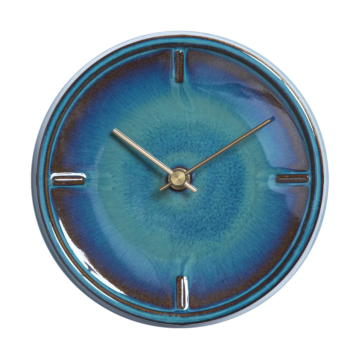 美濃焼 時計 | 掛時計 GLAZED CLOCK | 青海鼠釉 Z-02 | SUGY