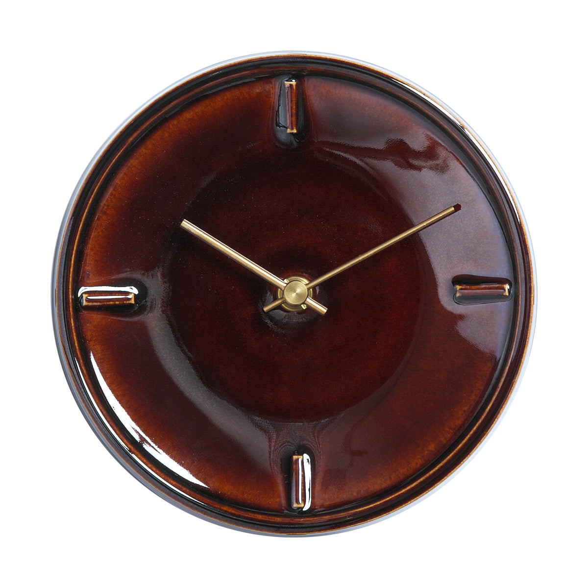 美濃焼 時計 | 掛時計 GLAZED CLOCK | 飴釉 Z-03 | SUGY