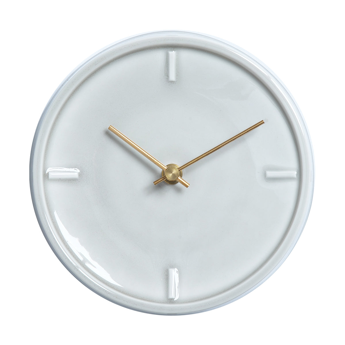 美濃焼 時計 | 掛時計 GLAZED CLOCK | ペールグレー P-11 | SUGY