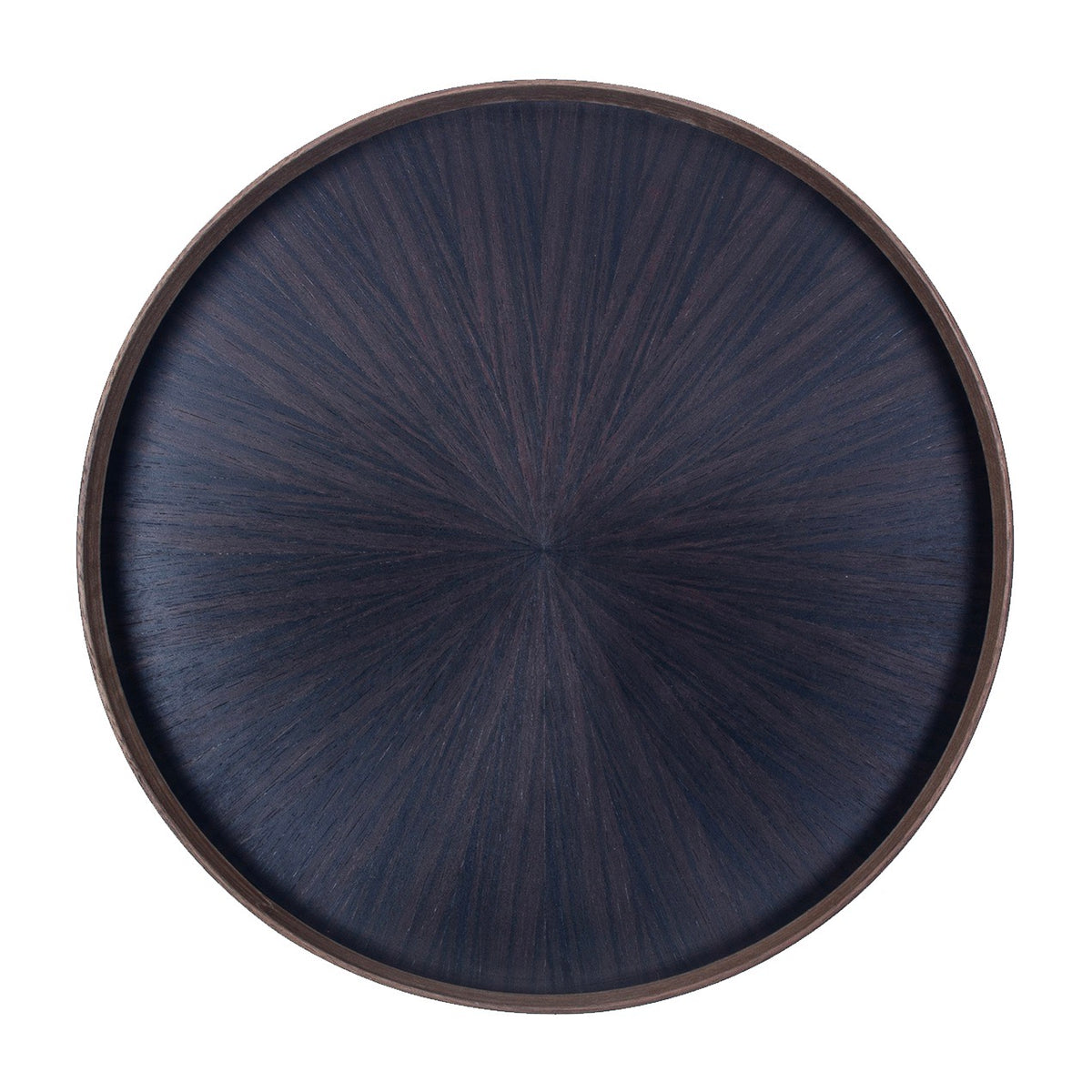 お盆 トレイ | Round Rays Tray (丸) S φ280 | 黒檀 | 森工芸