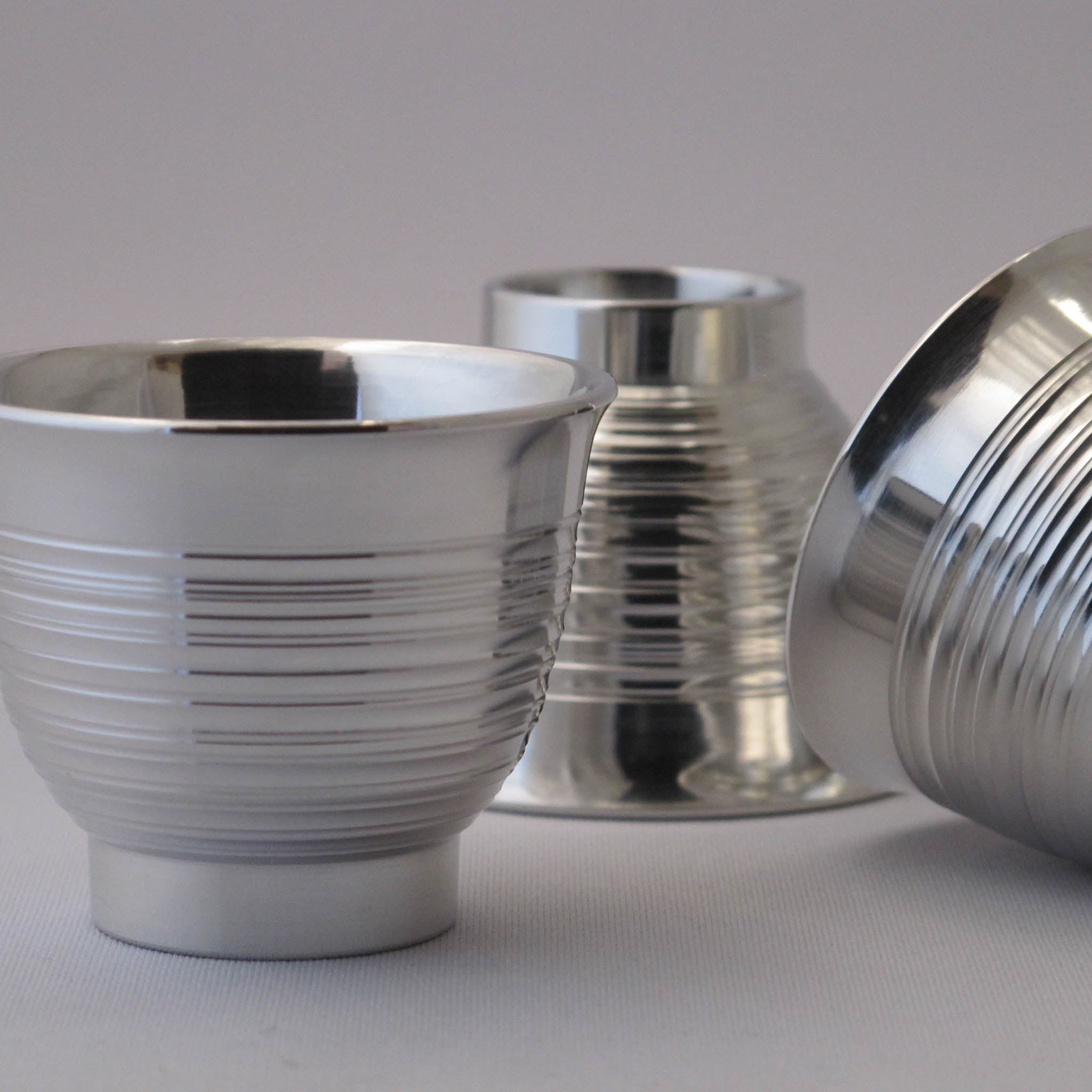 錫器 ぐい呑み | 碗型 | 千筋 | 錫光