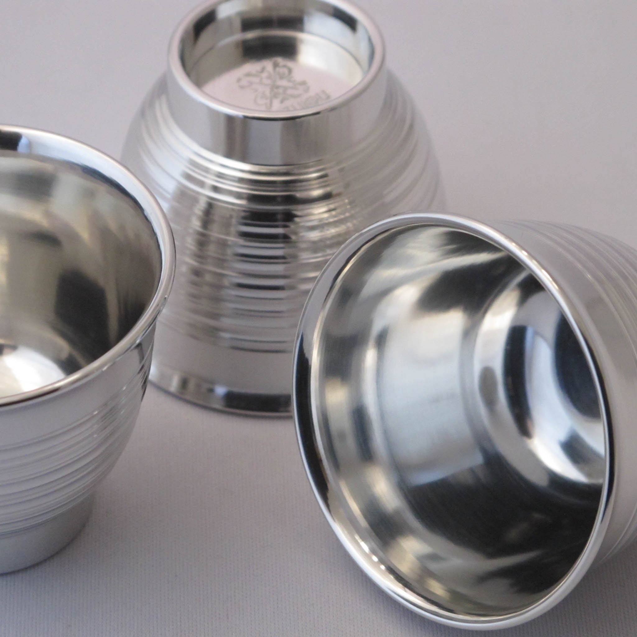 錫器 ぐい呑み | 碗型 | 千筋 | 錫光