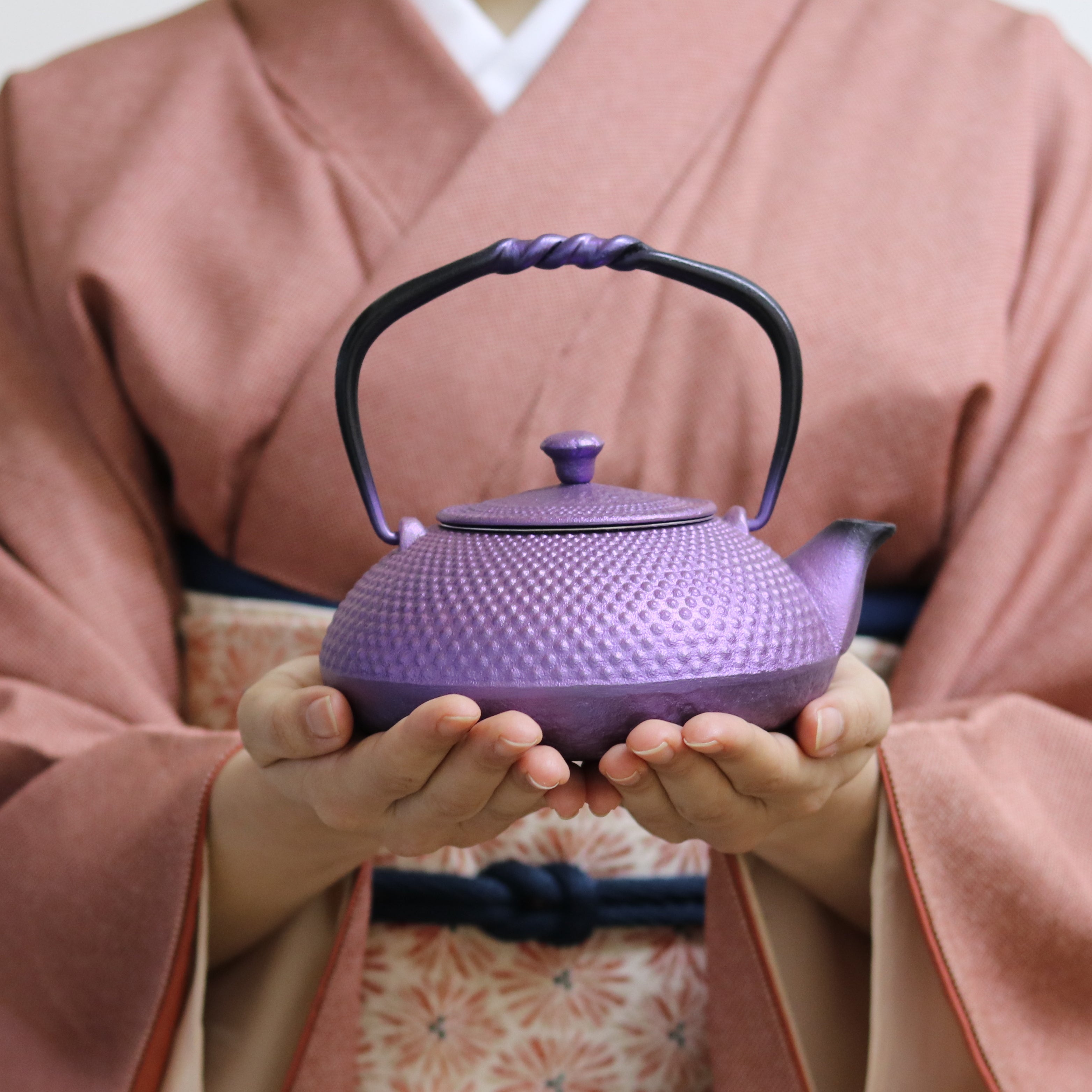 南部鉄器 小鉄瓶 急須 | アラレ 0.5L | 紫 | 及富