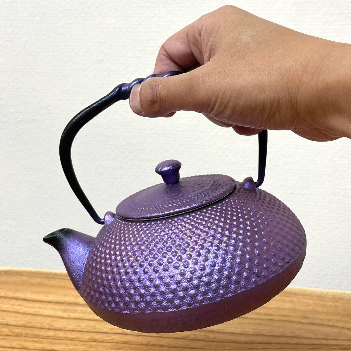 南部鉄器 小鉄瓶 急須 | アラレ 0.5L | 紫 |及富