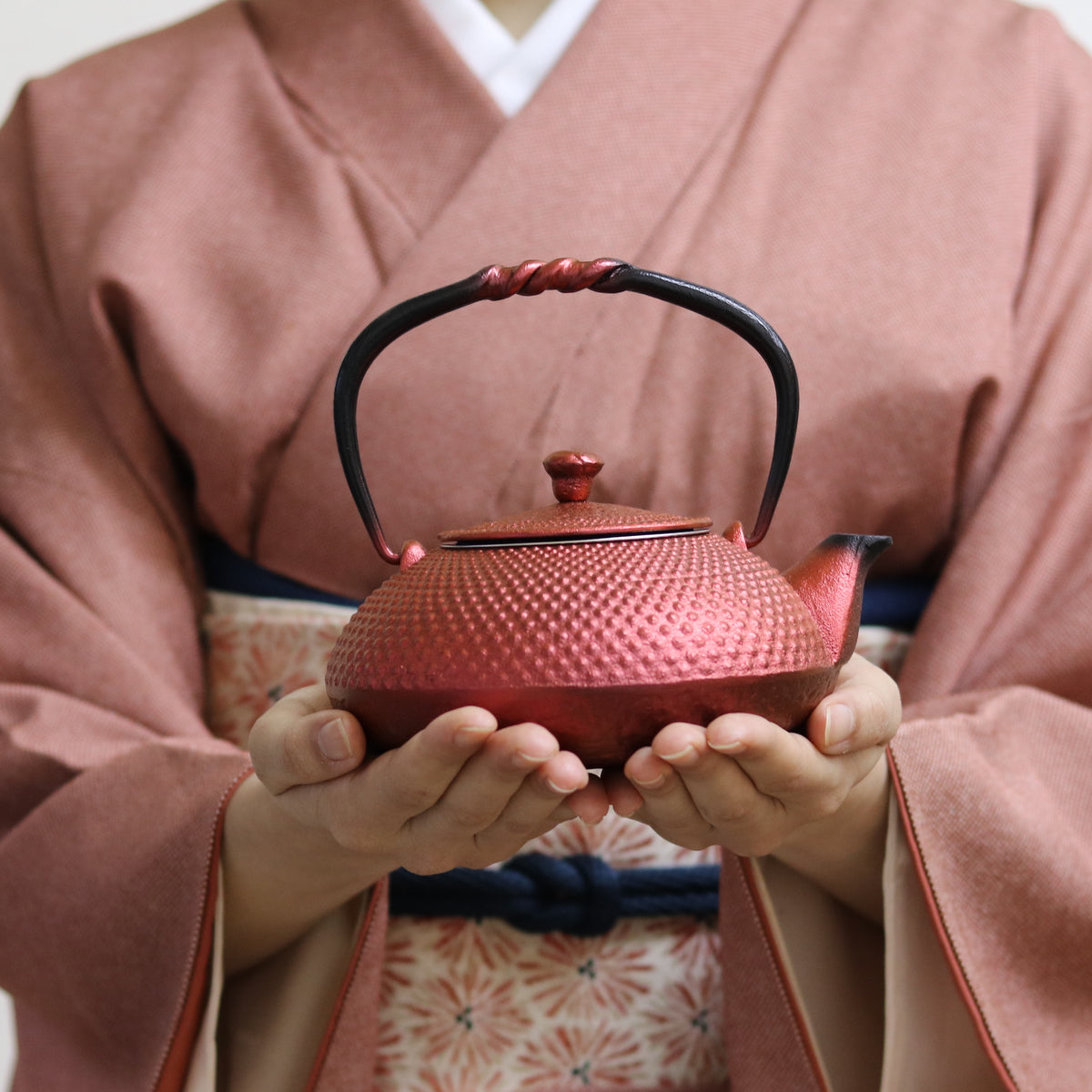 南部鉄器 小鉄瓶 急須 | アラレ 0.5L | 紅 |及富