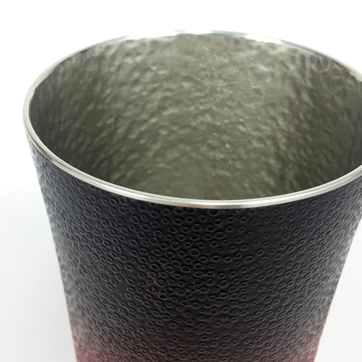 大阪浪華錫器 タンブラー | 津軽仕上げ 微粒面 | 黒 | 大阪錫器